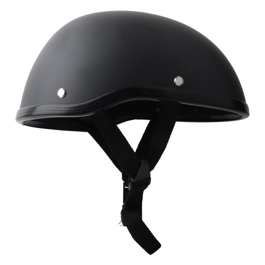 Half helmets motorcycle helmet, retro half shell helmet matte black protective shell helmet with adjustable quick release buckle universal for motorcycle, scooter bike, e-bike.