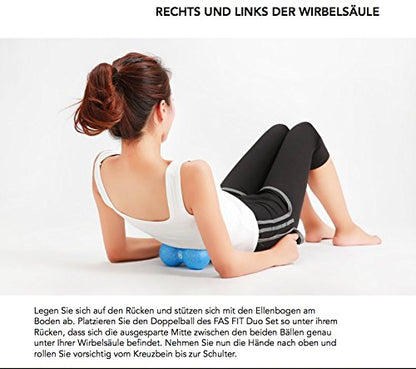 Fas Fit fascia roller - massage rollers & fascia balls - fascia roller for effective fascia training - incl. poster, exercise booklet, e-book and gym bag