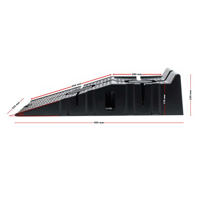2-piece heavy-duty ramp set up to 2.5 tons for vehicle access platform lift