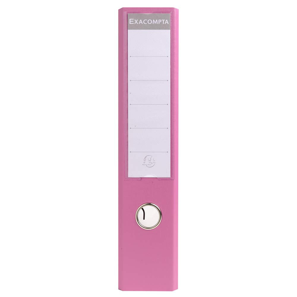 Exacompta 53755E 10-pack Premium PVC Binder Prem'Touch Pastel. 7 cm wide DIN A4 ring binder file folder office folder plastic folder slit folder Pink