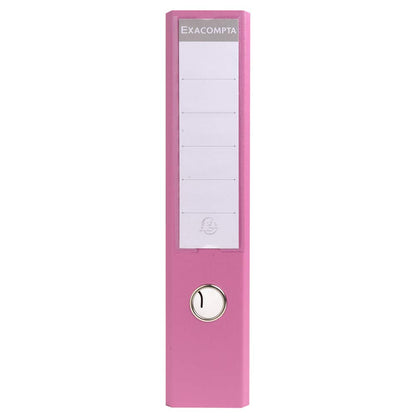 Exacompta 53755E 10-pack Premium PVC Binder Prem'Touch Pastel. 7 cm wide DIN A4 ring binder file folder office folder plastic folder slit folder Pink