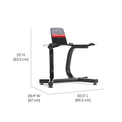 Bowflex with Media Rack Dumbbell Stand, Black, One Size