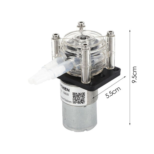 Fafeicy G928 24V Peristaltic Pump with card slot design, 500 ml/min high flow peristaltic pump. High-quality dosing pump for aquarium laboratory, 304 stainless steel screw, and ball bearing (24V)
