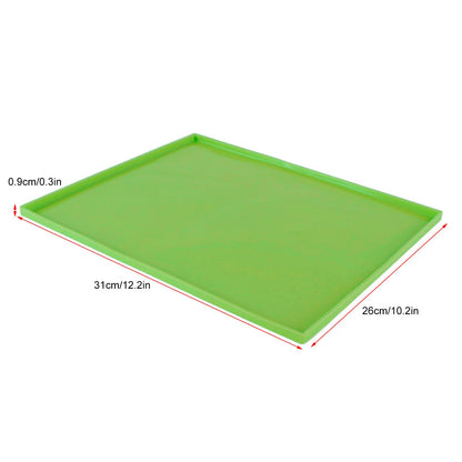 AUHX Silicone Dehydrator Sheets, fruit leather trays, safe, high temperature resistance, BPA-free, easy to clean, with edges for fruit leather for jerky Green