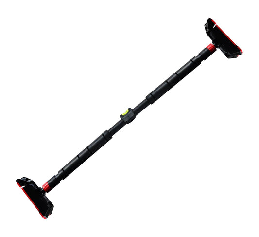 Kapler Pull Up Bar for door and door frame, adjustable with elastic lock, 300kg capacity, includes leveling tool and high-density foam for comfort.