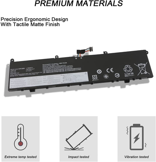 AKKEE L18M4P71 laptop battery for Lenovo ThinkPad X1 Extreme 1st Gen/2nd Gen ThinkPad P1 1st/2nd Gen Series L17C4P72 L17M4P72 01YU911 01AY968 01AY969 5B10V98091 15.36V 80Wh