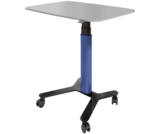 ESMART EAX-131 BB 90 x 60 cm Blue Ergonomic Standing-Sitting Desk Electrically height-adjustable from 65-130 cm Mobile standing desk on wheels