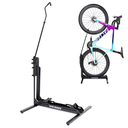 RTR BIKES Brutus UP Professional Free-standing Bike Stand - Perfect for your garage, home, or bike shop.