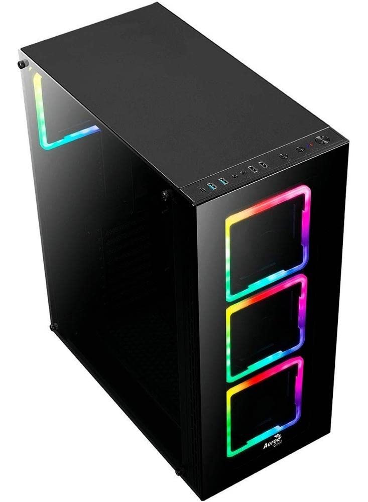 AeroCool TORPRO - PC case, E-ATX, Tempered Glass, 4 RGB fans 14cm black unique