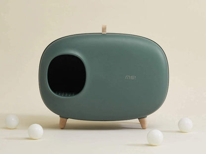 MakeSure cat litter box with drawer - Green - 60 x 38 x 45 cm - Design