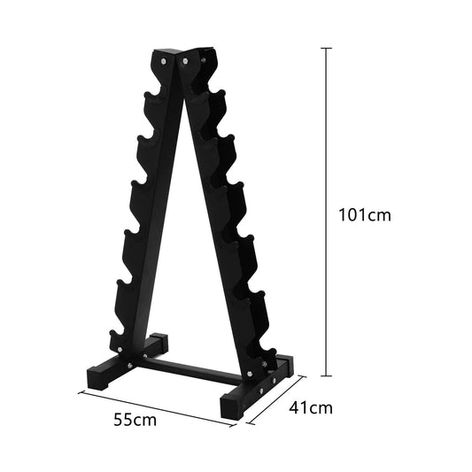 Quiet Dumbbell Rack Dumbbell Stand Professional Dumbbell Rack 300kg Capacity 6-Tier Carbon Steel Dumbbell Holder Weight Stand Gym Professional Weight Plate Stand Dumbbell Rack