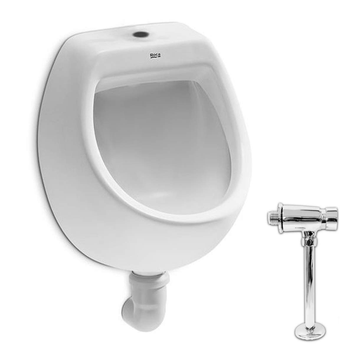 VBChome urinal inlet top + flush valve + siphon white modern high quality ceramic urinal vertical pee pot mini + urinal flush valve pressure flush valve + bottle siphon