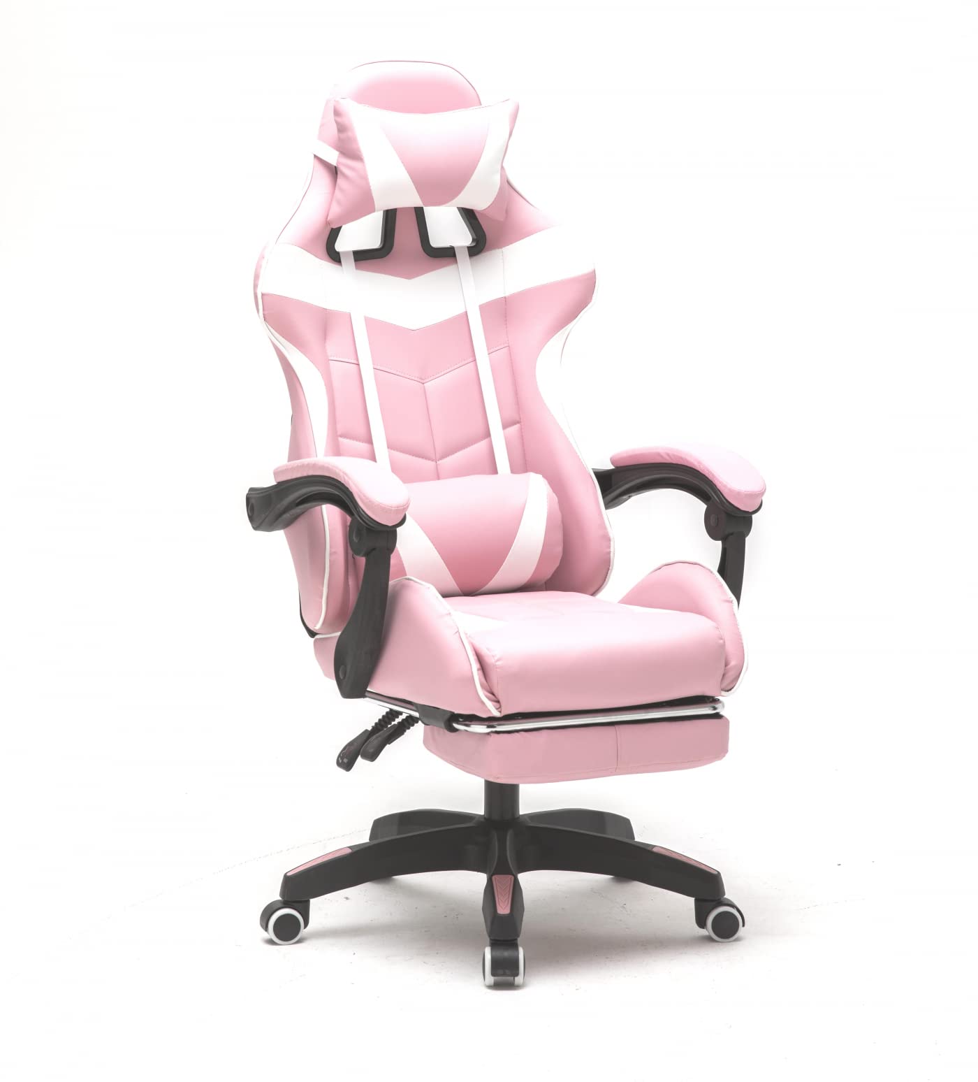 VDD Gaming Chair with Footrest Cyclone Teenagers - Office Chair - Racing Gaming Chair - Pink White