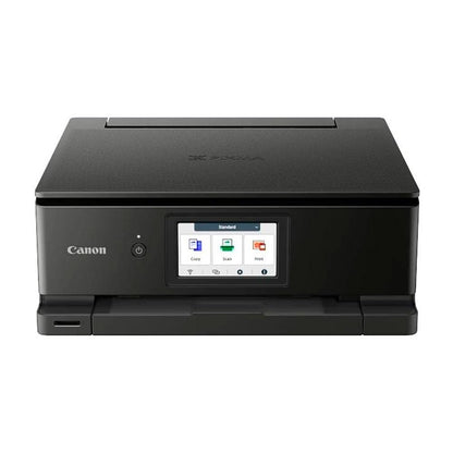 Canon PIXMA TS8750 multifunction printer 3in1 (inkjet, print, copy, scan, A4, 10.8 cm touchscreen LCD, WLAN, duplex printing, 2 paper trays, 2 x 100 sheets, 6 separate inks) black