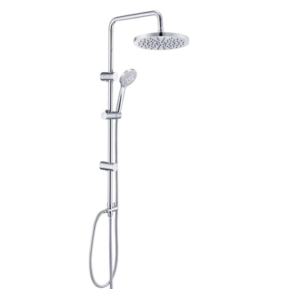 JOHO Rain Shower System without Shower Faucet, Stainless Steel Shower Set with ABS Rain Shower Head Chrome Round (N-YTD20)