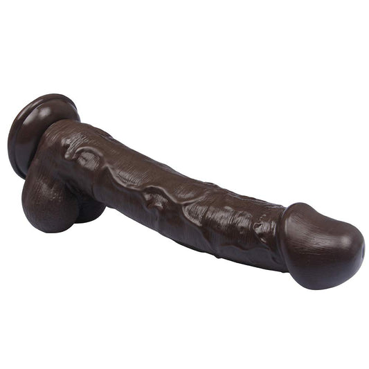 Xocity 27cm XLL Realistic Dildo with Strong Suction Cup, Dildos Sex Toy for Women, Men Anal Dildo Anal Plug, Dildo Large Long Sex Toy Set for Women (Black Chocolate Color)