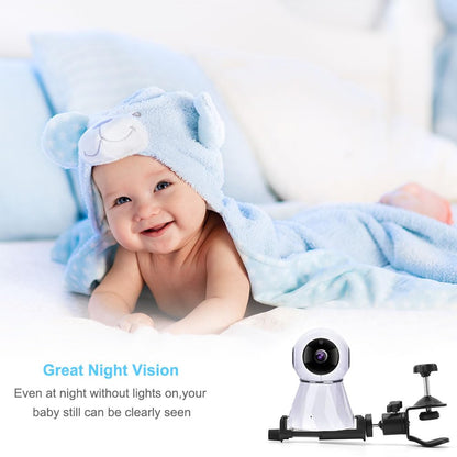 Baby camera monitor holder bracket, 360-degree rotatable adjustable holder, flexible camera stand for crib.
