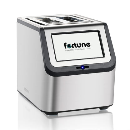 Smart toaster with touchscreen, KETIAN 2-slice toaster, auto shut-off, auto lift & bread centering, stainless steel, 1400W