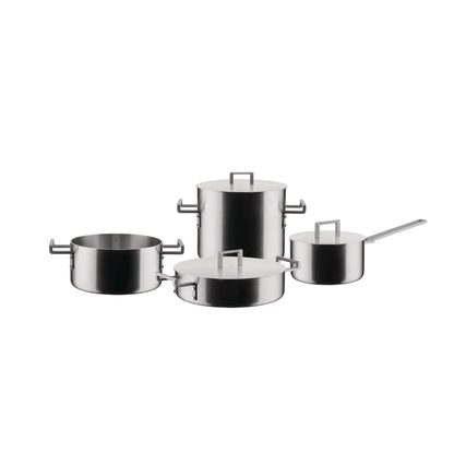 Alessi Convivio DC100S7 - design cookware set, 18/10 stainless steel handles with PVD coating, matte.