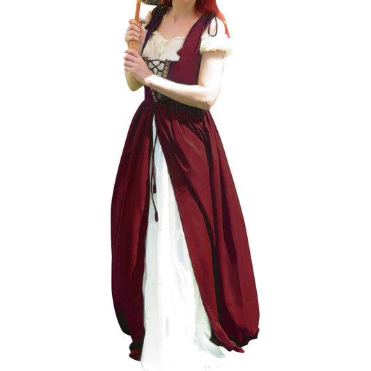 Aibaowedding Renaissance Dress Women Medieval Dress Medieval Costumes Women (bur, L/XL)