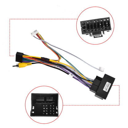 Podofo Android car radio GPS for Peugeot 308 408 2007-2015, 9" touchscreen, WiFi, Bluetooth, FM RDS radio, mirror link, USB, car navigation, video stereo player for Peugeot 308 + rear camera