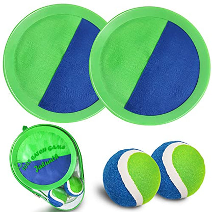 Jalunth Velcro Ball Game Velcro Ball Beach Toy Beach Games Throwing Game Kids Adults Garden Outdoor Beach Toy Games 2 3 4 5 6 7 8 9 10 years Girls Boys Boy Easter Gifts