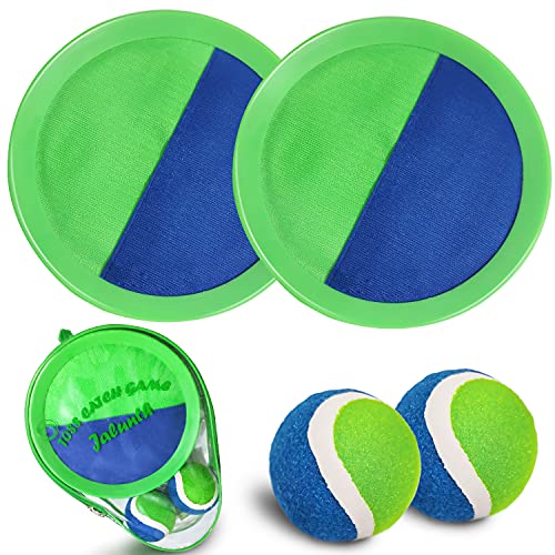 Jalunth Velcro Ball Game Velcro Ball Beach Toy Beach Games Throwing Game Kids Adults Garden Outdoor Beach Toy Games 2 3 4 5 6 7 8 9 10 years Girls Boys Boy Easter Gifts