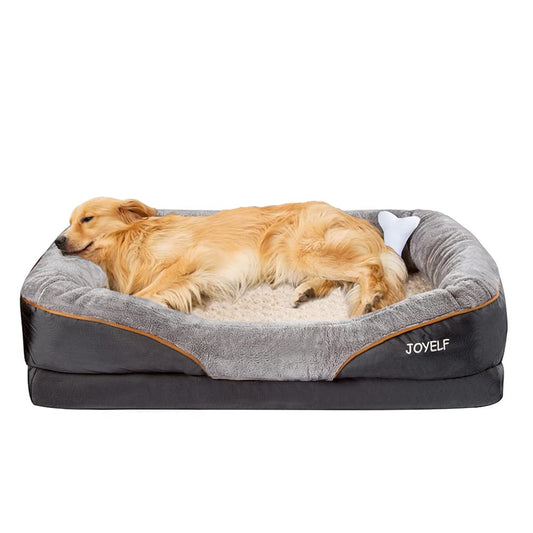 JOYELF XLarge Memory Foam Dog Bed Orthopedic Dog Bed & Sofa with removable washable cover and squeaky toy as a gift