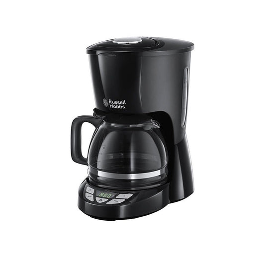 Russell Hobbs coffee maker with digital timer, shower head for optimal extraction & aroma. Textures+ (1 to 12 cups, 1.25l glass carafe, keep-warm plate, drip-stop) Filter coffee machine 22620-56.