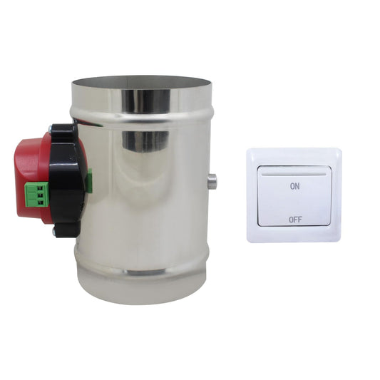1 piece 220v HVAC motorized damper air throttle ventilation damper electric diameter 80 100 125 150 200 250 300 250 400 mm (height 190mm + outer diameter 150mm)
