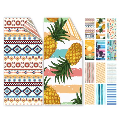 Microfiber beach towels for adults, 2 pieces, 180 × 95 cm, sand-free & lightweight beach towel with storage bag, 250 gsm, quick absorbing and fast drying beach towel, box for storage