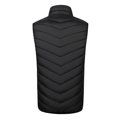 Ayhuang Upgrade Electric Heated Vest 11 Heating Zones Heated Jacket for Men Women USB Rechargeable Down Heated Vest Quilted Vest Winter Warm Vest Camping Outdoor Hiking Heat Jacket (3XL, Black)