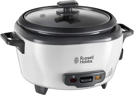 Russell Hobbs rice cooker small [medium] 0.8l (including steamer insert, keep warm function, non-stick cooking pot, rice spoon & measuring cup) slow cooker for vegetables & fish 27030-56