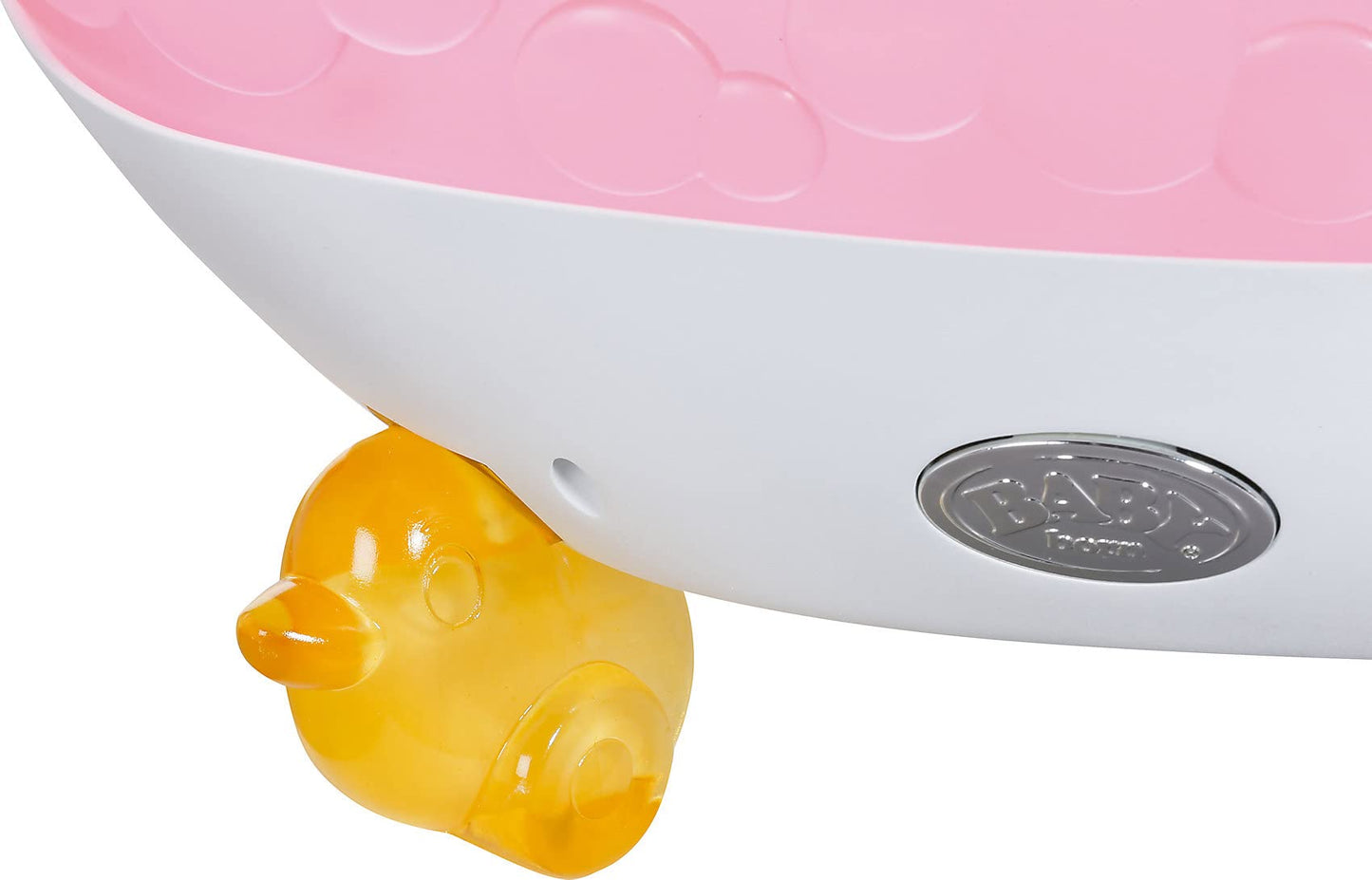 BABY born 831908 Bath Bathtub with light and sound effects, real water, and rubber duck, doll accessory for dolls up to 43 cm, Colorful