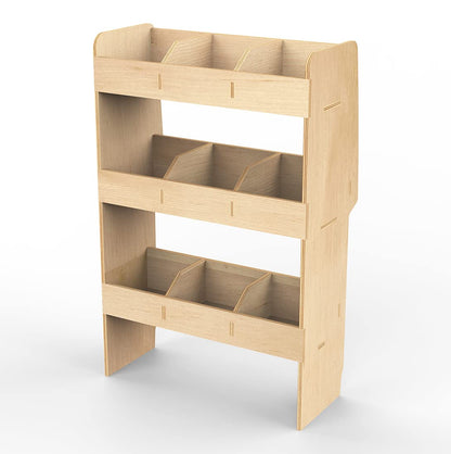 VANIFY - Compatible with Volkswagen Caddy L2 (Maxi) 2003-20 vehicle equipment shelving, front driver side shelf.