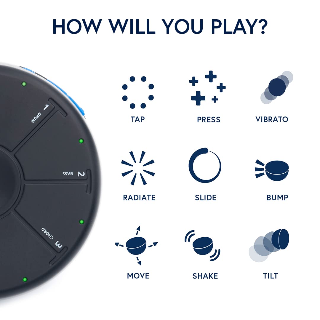 Artiphon Orba portable synthesizer looper MIDI controller for on-the-go, Black & Travel Case for the Orba synthesizer looper MIDI controller transport bag softshell, Black