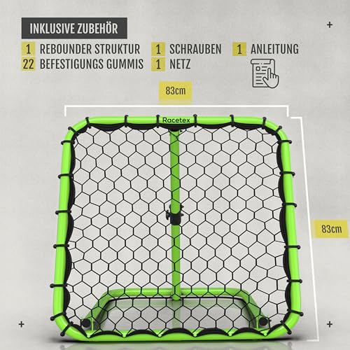 Racetex Rebounder for Soccer Kids [FULLY ADJUSTABLE] - Soccer Rebounder for Kids and Teens - Soccer Wall for a better and varied training.