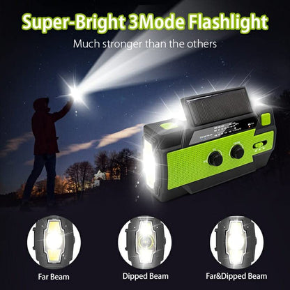Villageboom crank radio solar power and light | Emergency radio | A product with social impact. Enhance your camping experience while also supporting women's groups in Africa!