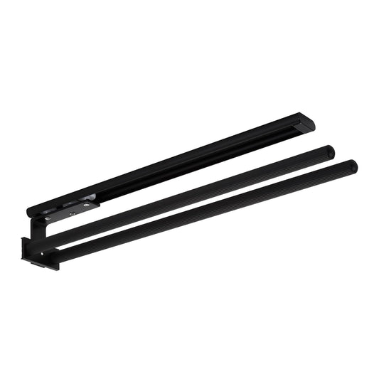 SOTECH aluminum towel holder TED 2-armed black matte (450-730 mm, extendable, rotatable) Telescopic extension suitable for bathroom or kitchen