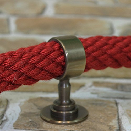 2 end caps and 6 rope holders "bronzed" for 30mm handrail rope.