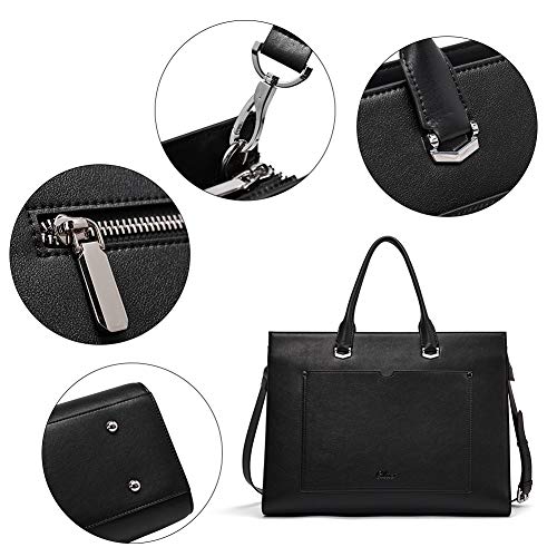 CLUCI briefcase for women men, real leather laptop for 15.6 inch briefcase laptop bag business bag elegant briefcase shoulder bag vintage