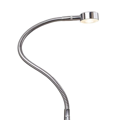Calf material for furniture LED bed light reading light bed lamp flex light chrome silver gray touch switch, color: chrome plated, size: 1 set