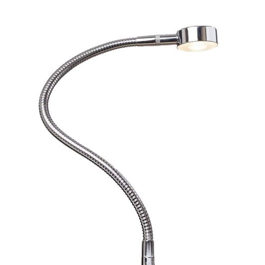Calf material for furniture LED bed light reading light bed lamp flex light chrome silver gray touch switch, color: chrome plated, size: 1 set