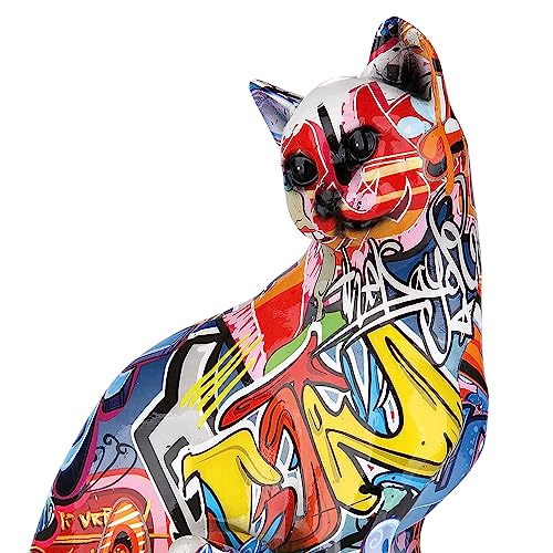 Casablanca - Cat figure decoration - Pop Art - Cat gifts - Sculpture - Height 29 cm - Width 21 cm