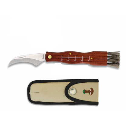 ADCSHOP - Mushroom basket and mushroom knife set for collecting mushrooms and fruits - foldable, durable, washable, padded handles, and spore-free bottom - 42 x 26 x 22 cm