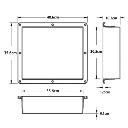 UNI-DRAIN Wall Niche Shower Tileable, Shower Niche for Drywall or Masonry, ABS Plastic Prefabricated Wall Niche for Bathroom Toiletry Storage (35x30x10cm, Yellow)