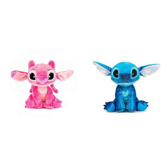 Simba 6315876954NPB - Disney Lilo and Stitch plush figure, 25cm & 6315870407X06 Disney 100 Years, Platinum Stitch, 25cm plush toy, anniversary item, suitable from the first months of life.