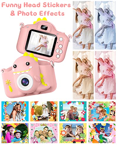 Children's camera, Gofunly Kids Camera 1080P 2.0-inch Screen Children's camera with 32GB card Selfie digital camera children's camera for 3-12 years old boys and girls Christmas toys