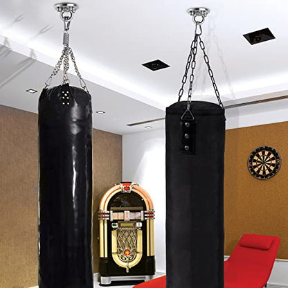 SWAWIS Heavy Duty Ceiling Hook for Hanging Chairs, Swivel Hook for 360° Rotation with a Weight Capacity of up to 500kg. Made of 304 Stainless Steel, suitable for wooden beams, punching bag mounts, and hammocks.