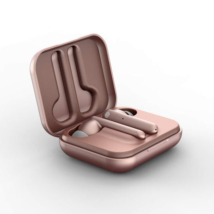 Urbanista Paris True Wireless Earbuds, 20H Playtime, Wireless Charging Case, Bluetooth 5.0, Noise-Canceling Headphones with Touch Control + Built-in Mic, compatible with Android and iOS - Pink